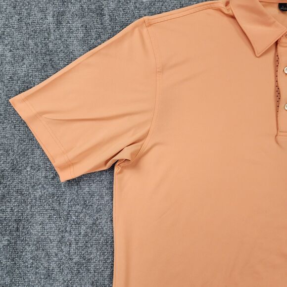 Peter Millar Polo Shirt Mens Large Orange Summer Comfort Casual Performance Golf - Picture 7 of 16